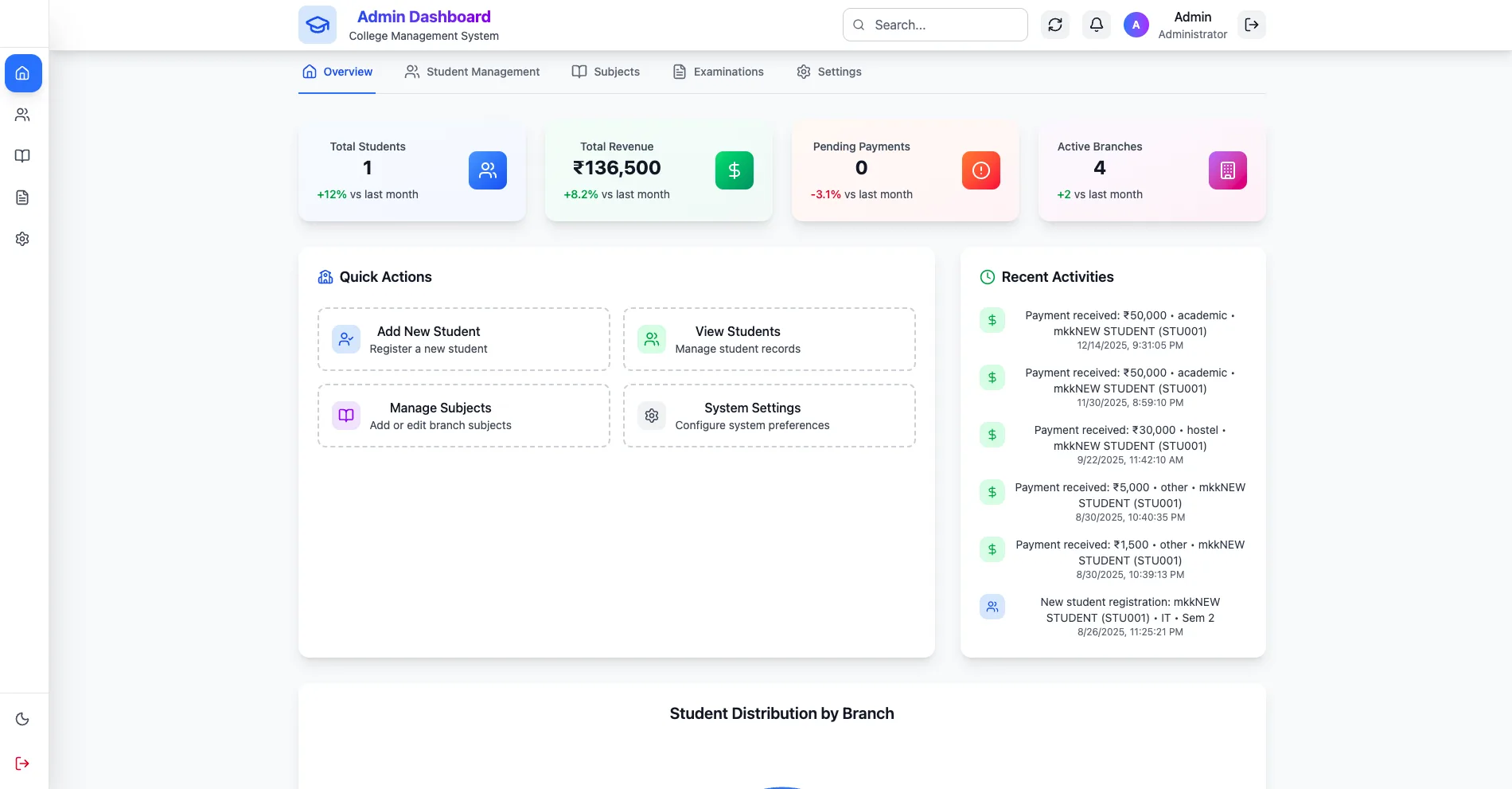COLLEGE CMS screenshot 1