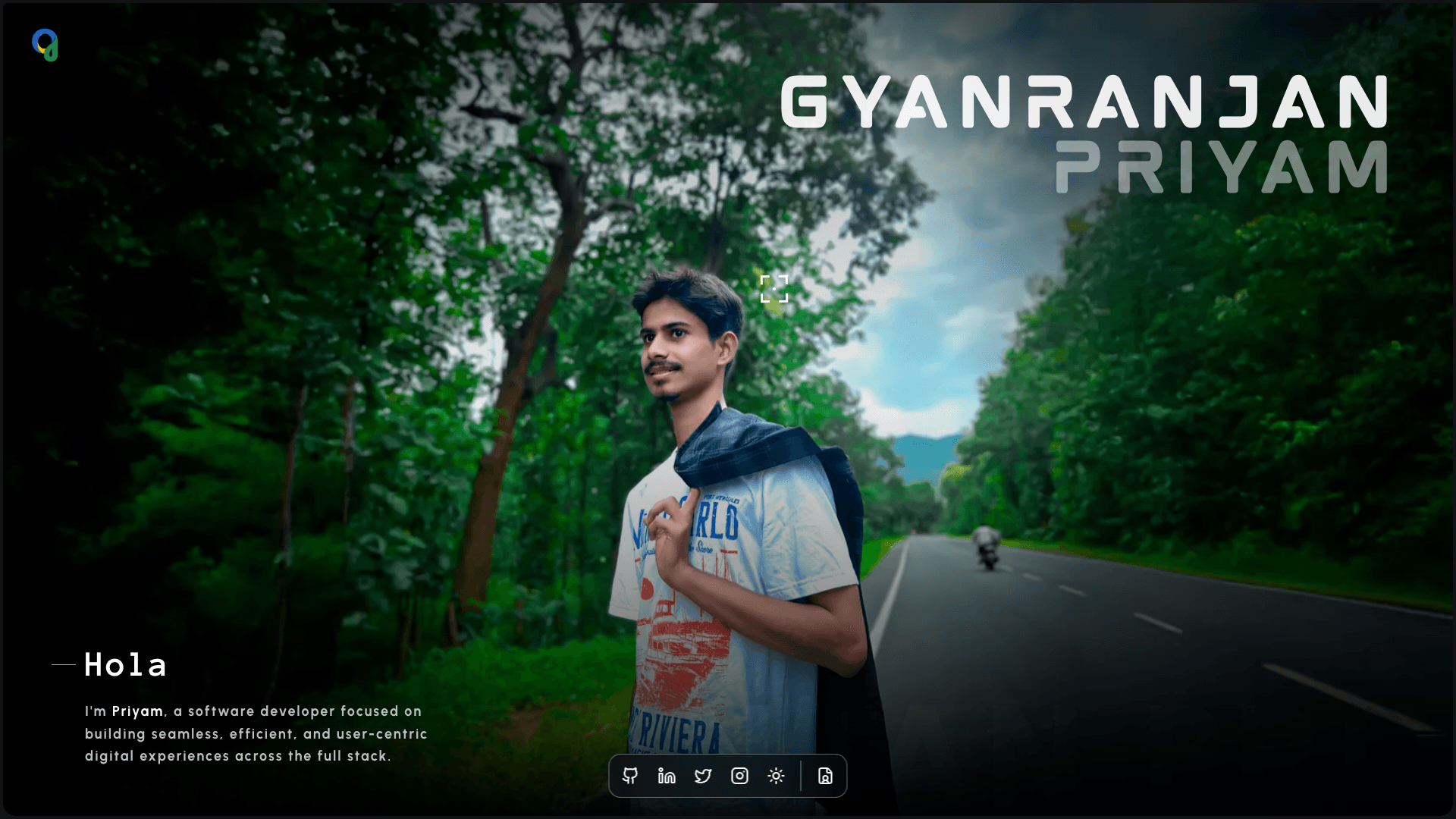 GSAP Portfolio Desktop View